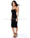 Low Back Strappy Midi Dress Black